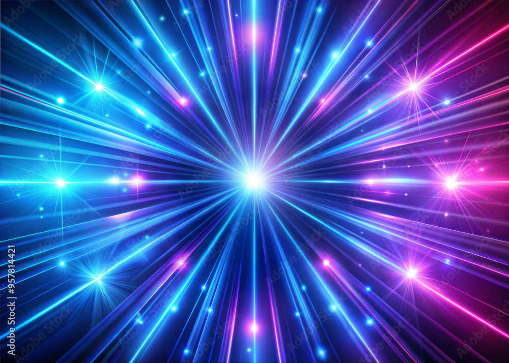 Abstract background with blue and purple neon light rays Abstract background with blue and purple neon light rays