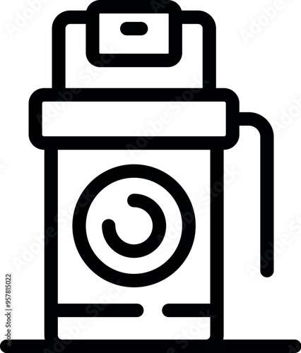 Simple vector icon of an electric car charging station with a display showing battery status