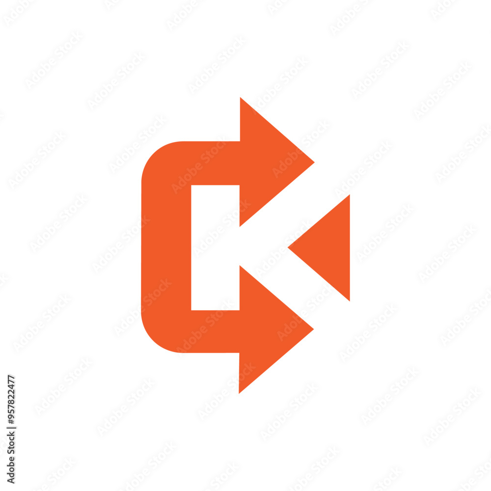 Letter K logo icon design template element, Arrow symbol vector Letter K logo icon design template element, Arrow symbol vector