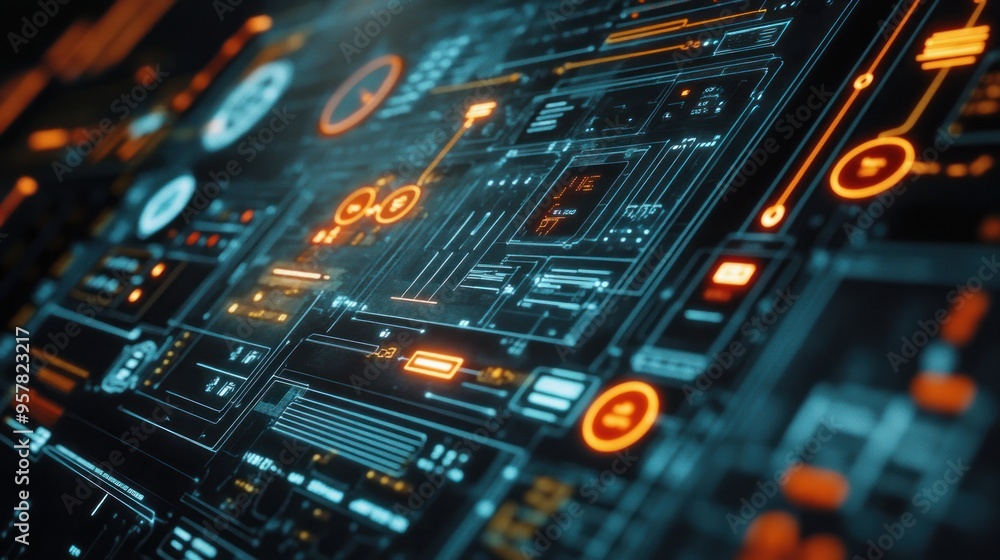 A close-up of a digital interface showing an attempted cyber-attack on the electrical grid, warning alerts flashing, A close-up of a digital interface showing an attempted cyber-attack on the electrical grid, warning alerts flashing,