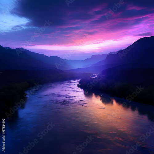 cinematic river flowing wallpaper background