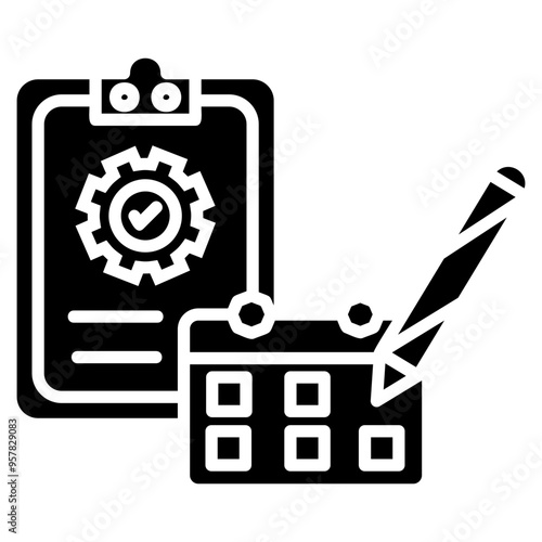 Project Management Icon Element For Design