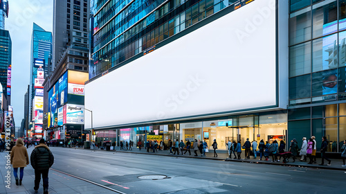 Mockup of an empty billboard in Times Square, New York