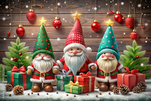 santa claus and gifts