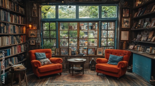 Cozy Reading Nook with Large Window