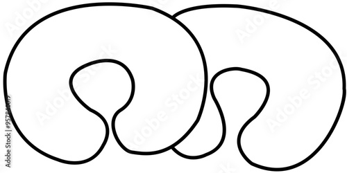 Cute Baby Shower Outline Element 
