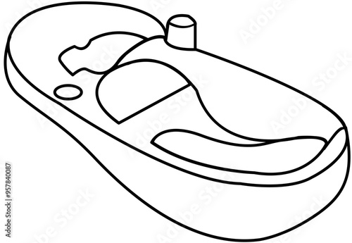 Cute Baby Shower Outline Element 

