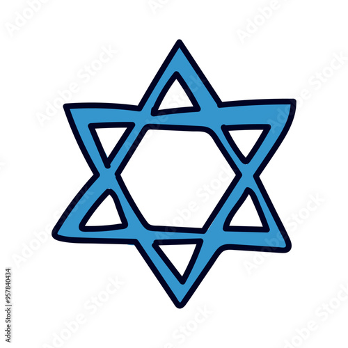 Hanukkah icon illustration art