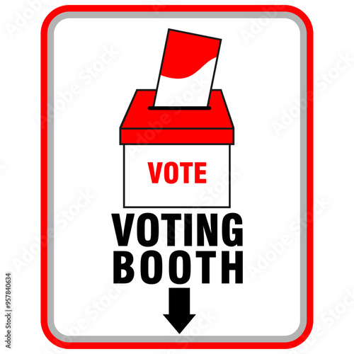 Vote, Voting Booth, sign vector