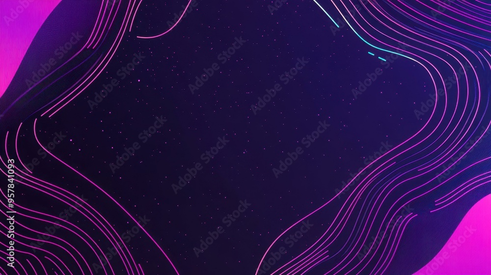 An abstract design featuring light blue lines and dots on a rich purple gradient, perfect for tech and future themes. An abstract design featuring light blue lines and dots on a rich purple gradient, perfect for tech and future themes.