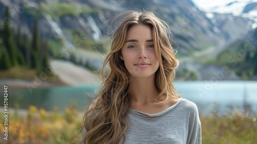 A young woman with long hair smiles at the camera.