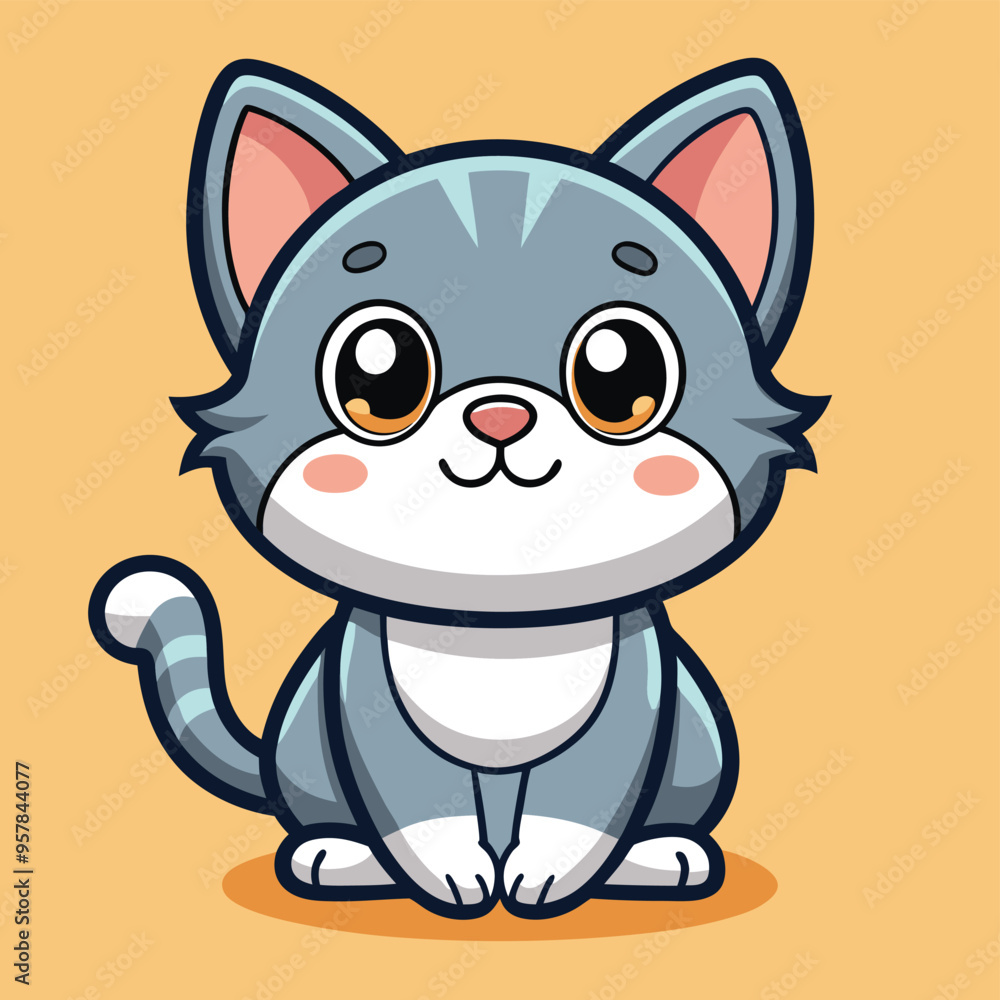 cute cat cartoon kids clipart vector icon illustration cute cat cartoon kids clipart vector icon illustration