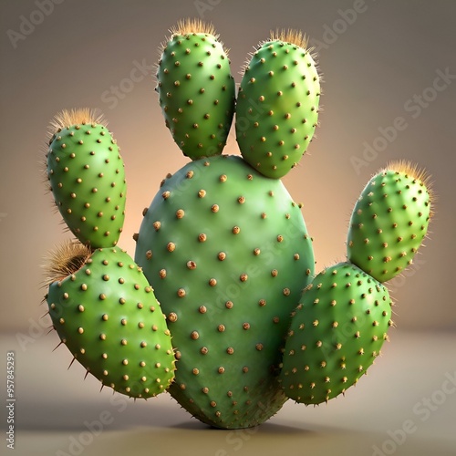 A vibrant prickly pear cactus with a bold. organic shape. perfect for adding a touch of desert charm to your designs.