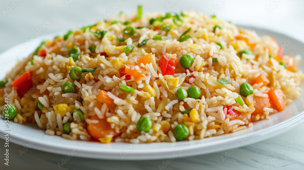 a plate of Vegetable Fried Rice