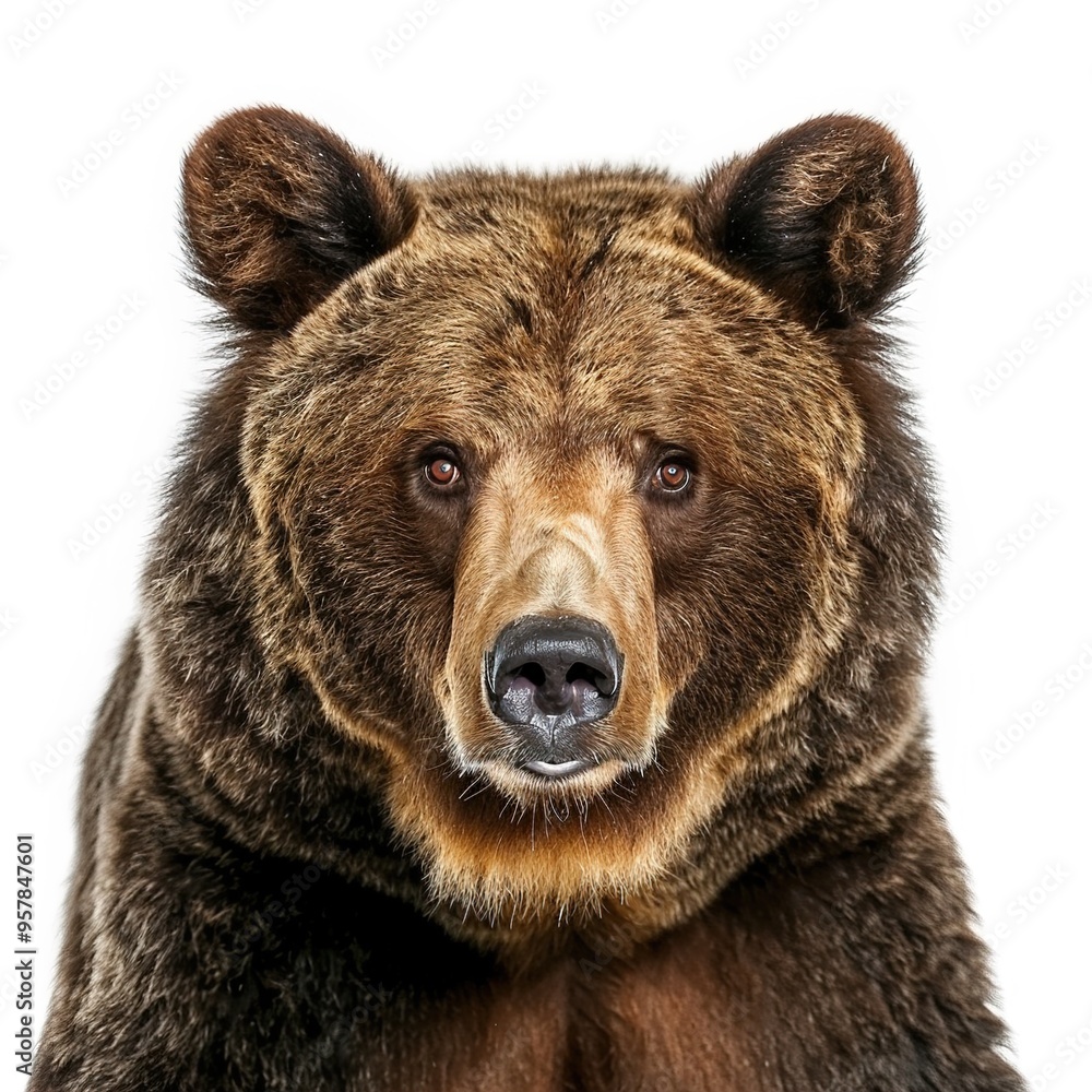 Isolated Grizzly Bear: on isolated background Isolated Grizzly Bear: on isolated background