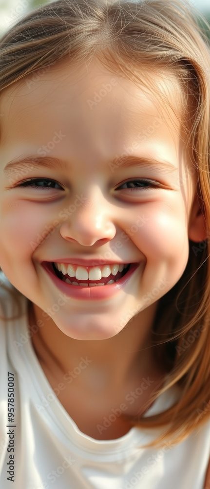Close up portrait of a smiling girl with blonde hair Close up portrait of a smiling girl with blonde hair