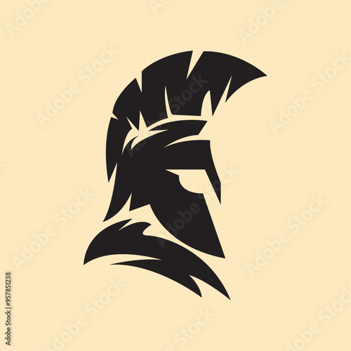 Spartan logo design for social media.