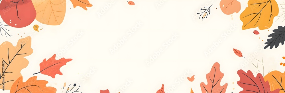 Obraz premium autumn leaves frame