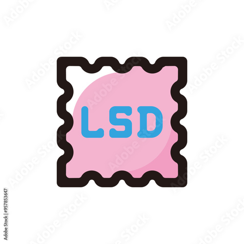 LSD outline icon for graphic design, apps and websites