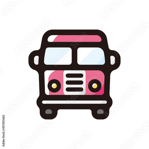 Bus outline icon for graphic design, apps and websites