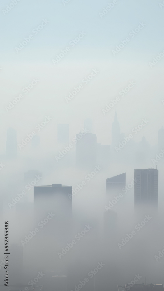 Fototapeta premium Foggy Cityscape