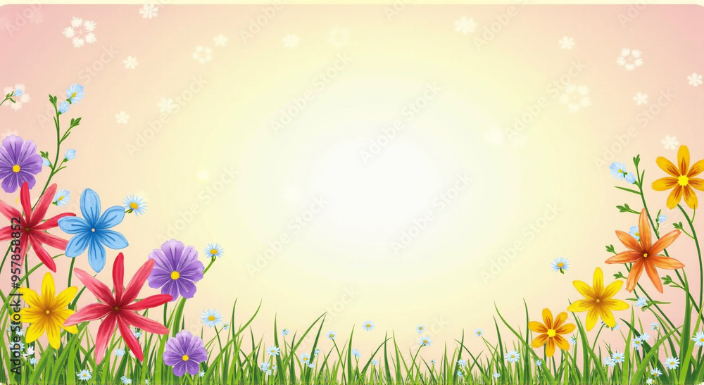 Obraz premium grass and flowers