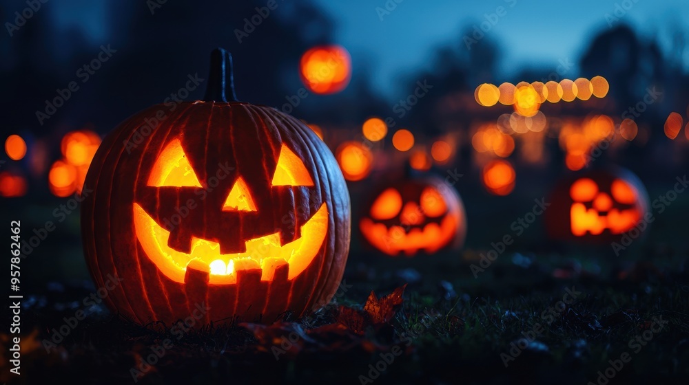 Enchanting Country Fair with Glowing Jack O'Lanterns at Night - Ultra HD Enchanting Country Fair with Glowing Jack O'Lanterns at Night - Ultra HD