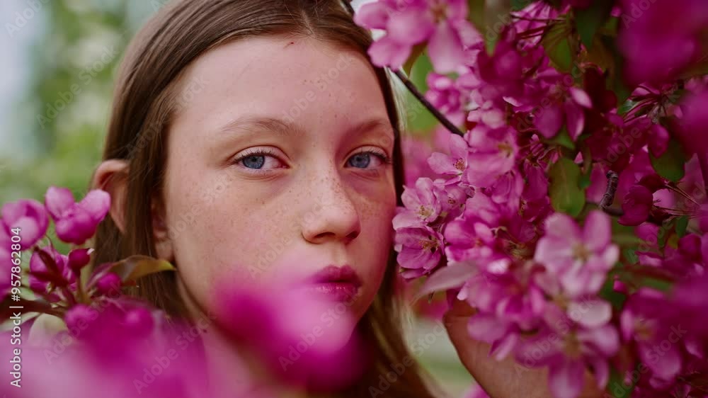 Teenage Girl Portrait in Summer Blossoms Teenage Girl Portrait in Summer Blossoms