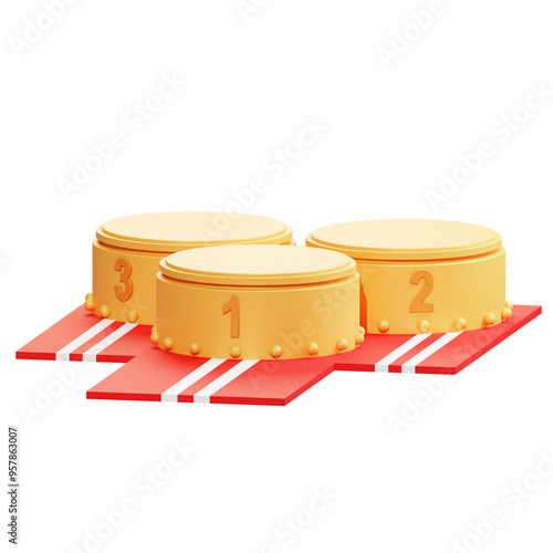 Isolated 3D Olympic Stand