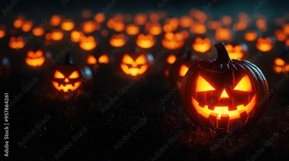 Spooky Jack-o'-Lantern Maze Aerial View at Halloween Festival with Copy Space | Ultra HD Top-Down Perspective Spooky Jack-o'-Lantern Maze Aerial View at Halloween Festival with Copy Space | Ultra HD Top-Down Perspective