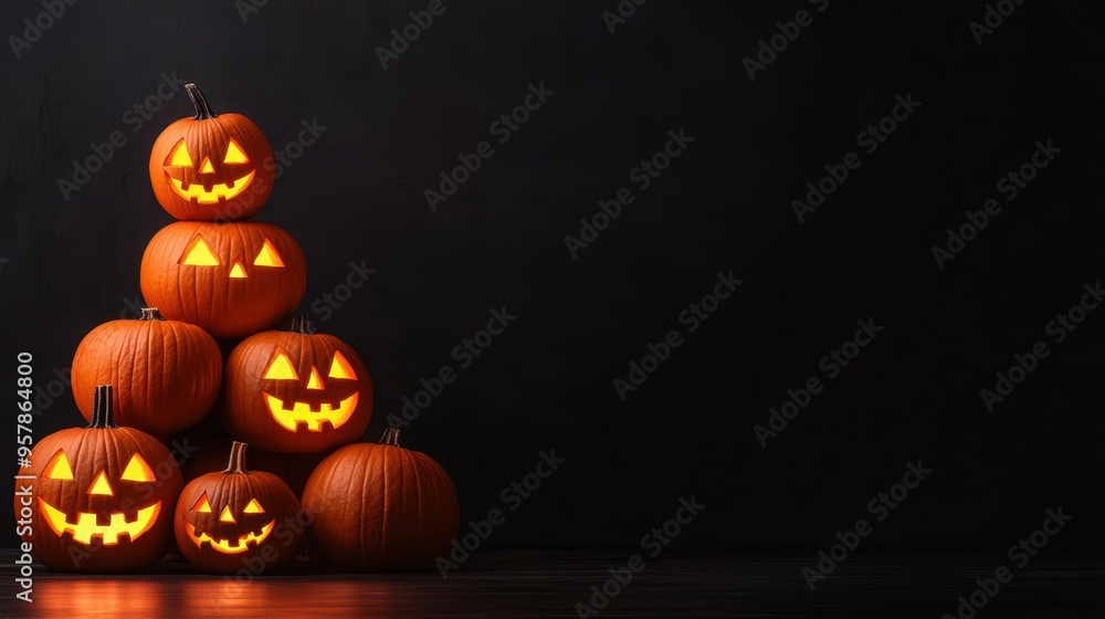 Glowing Pumpkin Tree: Unique Festive Halloween Display Glowing Pumpkin Tree: Unique Festive Halloween Display