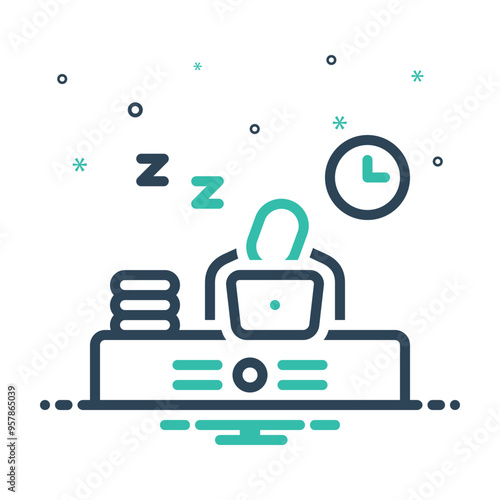 Mix icon for overtime