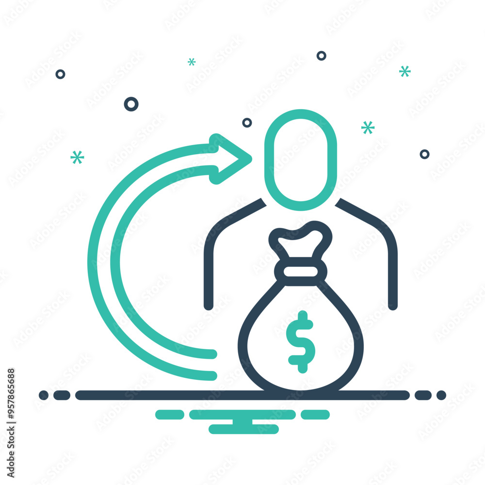 Mix icon for wages Mix icon for wages