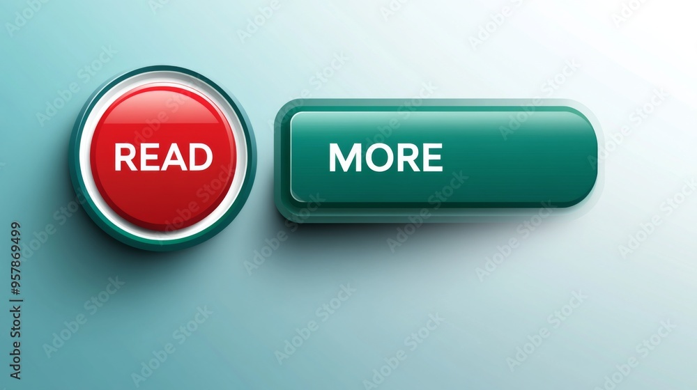 Glossy Green Button with Rounded Corners in Minimalist Style on White Background for 'READ MORE Glossy Green Button with Rounded Corners in Minimalist Style on White Background for 'READ MORE