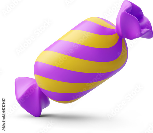 3d Vector Halloween candy, Happy halloween festival concept.