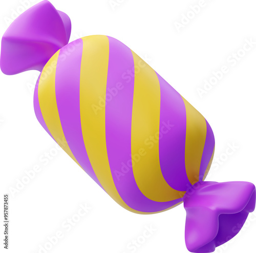 3d Vector Halloween candy, Happy halloween festival concept.
