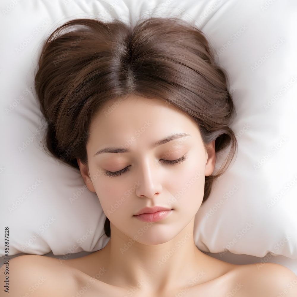 The woman is sleeping soundly. The woman is sleeping soundly.
