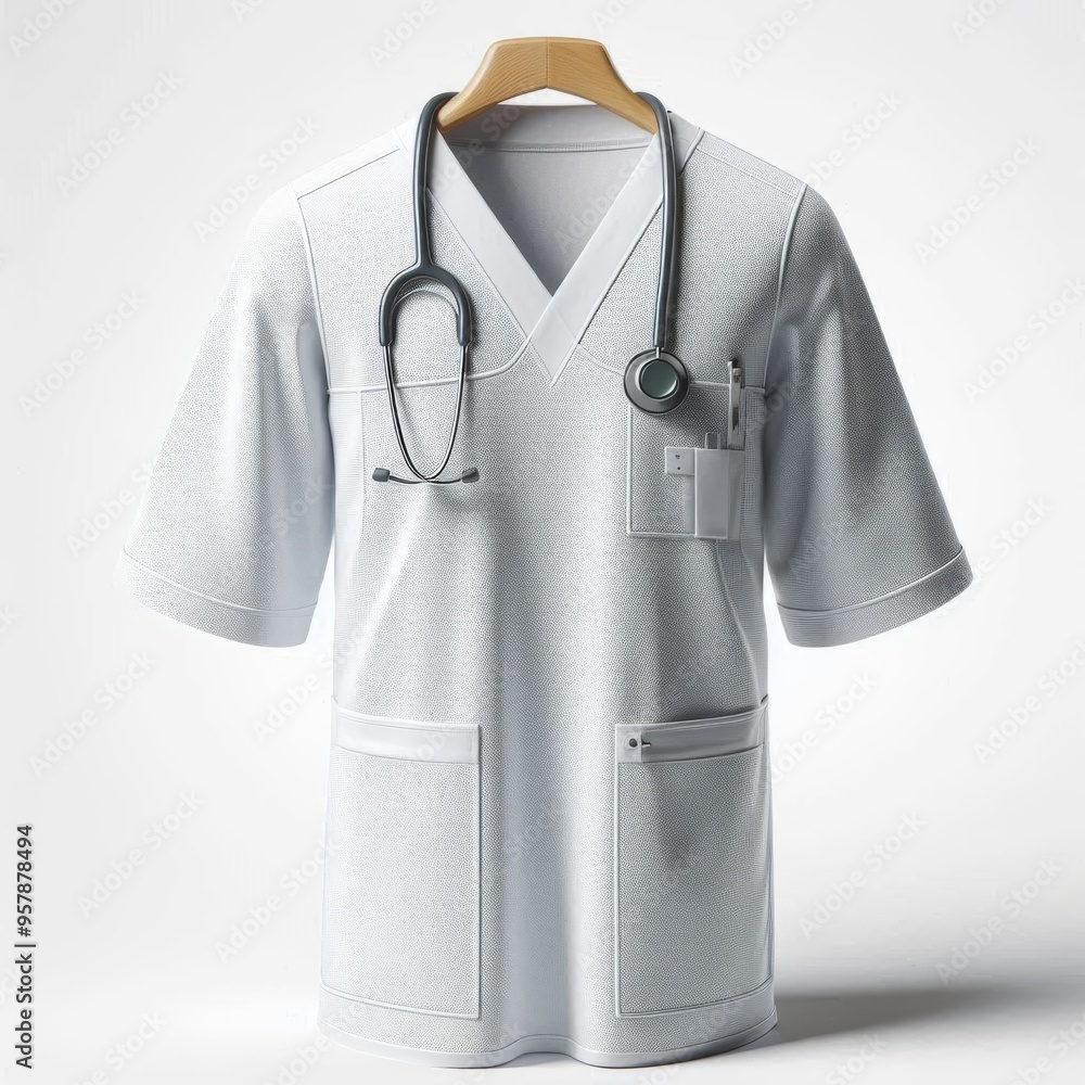 doctor's uniform on a white background doctor's uniform on a white background