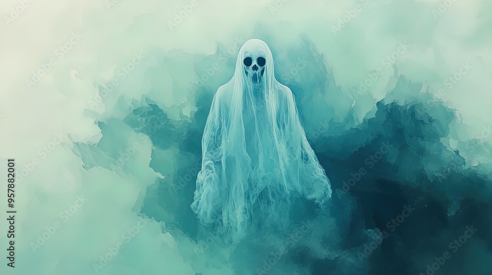 Enchanting Ethereal Art: A Transparent Ghost in Pastel Frames - Perfect as a Hauntingly Beautiful Poster for Mystical Home Decor Enchanting Ethereal Art: A Transparent Ghost in Pastel Frames - Perfect as a Hauntingly Beautiful Poster for Mystical Home Decor