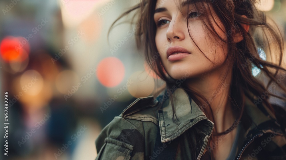 Urban Portrait with Blurry Background Urban Portrait with Blurry Background