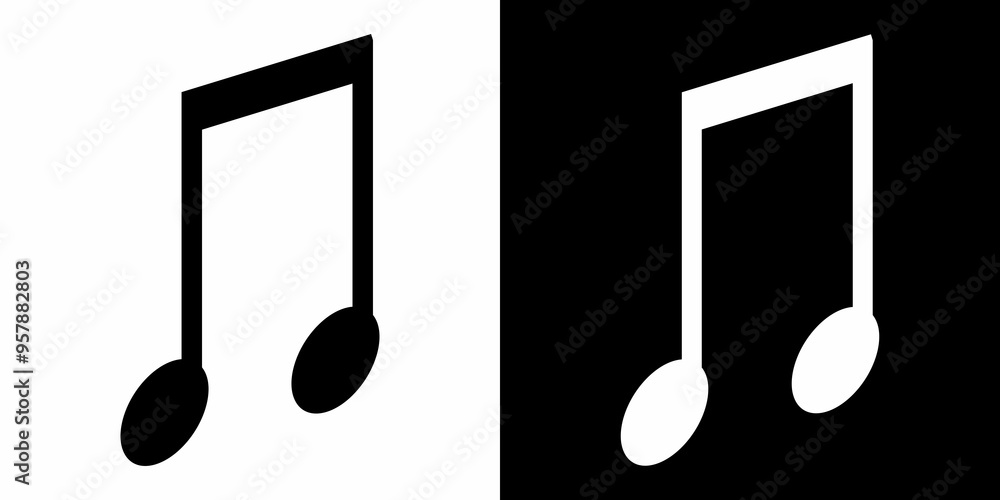 Naklejka premium musical note icon or symbol