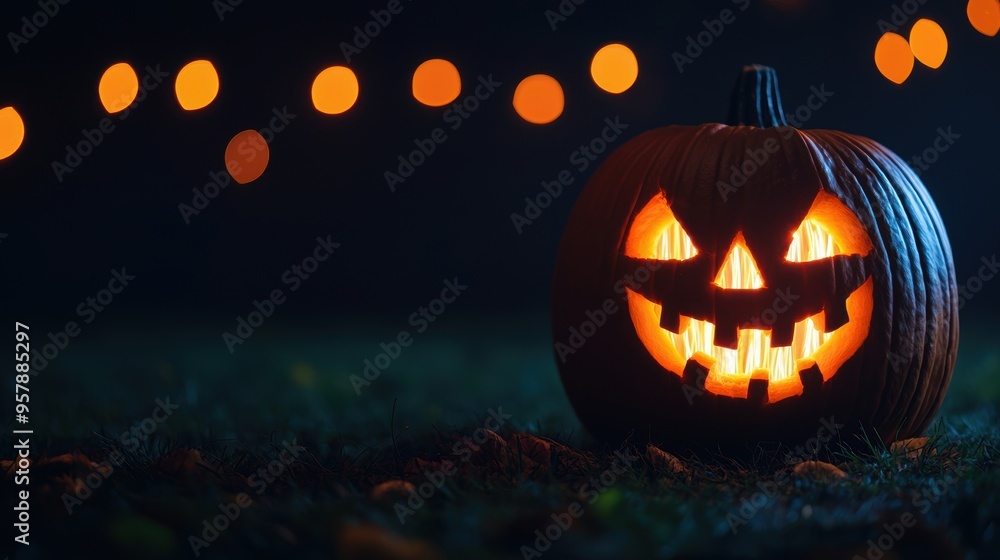 Enchanting Melting Pumpkin Illuminated from Within, Halloween Concept with Copy Space, Selective Focus in Ultra HD Enchanting Melting Pumpkin Illuminated from Within, Halloween Concept with Copy Space, Selective Focus in Ultra HD