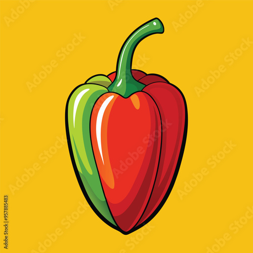 Red pepper vector
