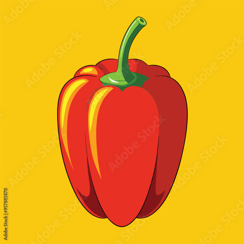 Red pepper vector