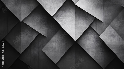 Wallpaper Mural A minimalist geometric texture with simple overlapping triangles, featuring a monochrome palette and subtle gradient Torontodigital.ca