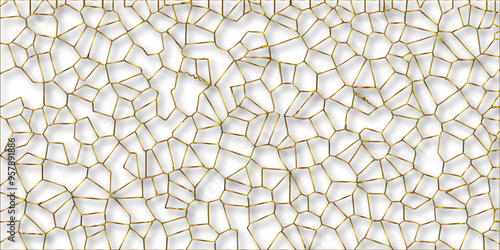 Abstract golden hexagon graphic ornament. arabian Stylish Seamless pattern on white background. Creative design. Design for book, notebook and calendar covers. high quality textile design, vector .	