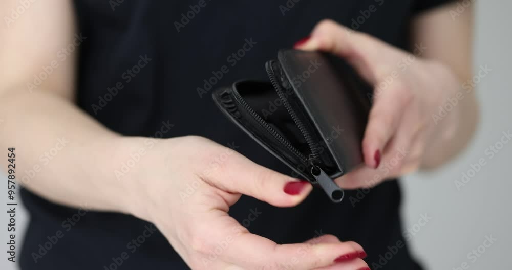 Female hairdresser with a set of combs and scissors in a hair salon Female hairdresser with a set of combs and scissors in a hair salon