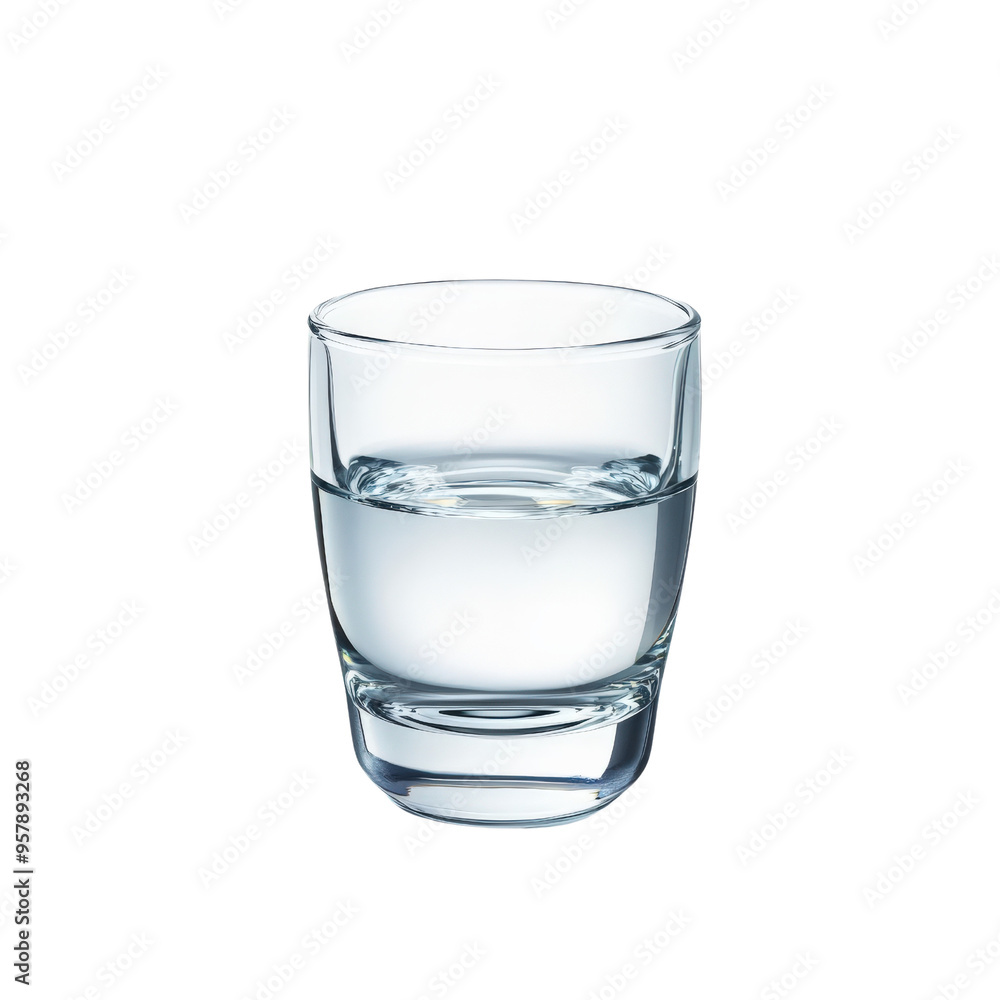 Crystal clear glass of water on white background, perfect for hydration and refreshment images. Ideal for clean and minimalist concepts. Crystal clear glass of water on white background, perfect for hydration and refreshment images. Ideal for clean and minimalist concepts.