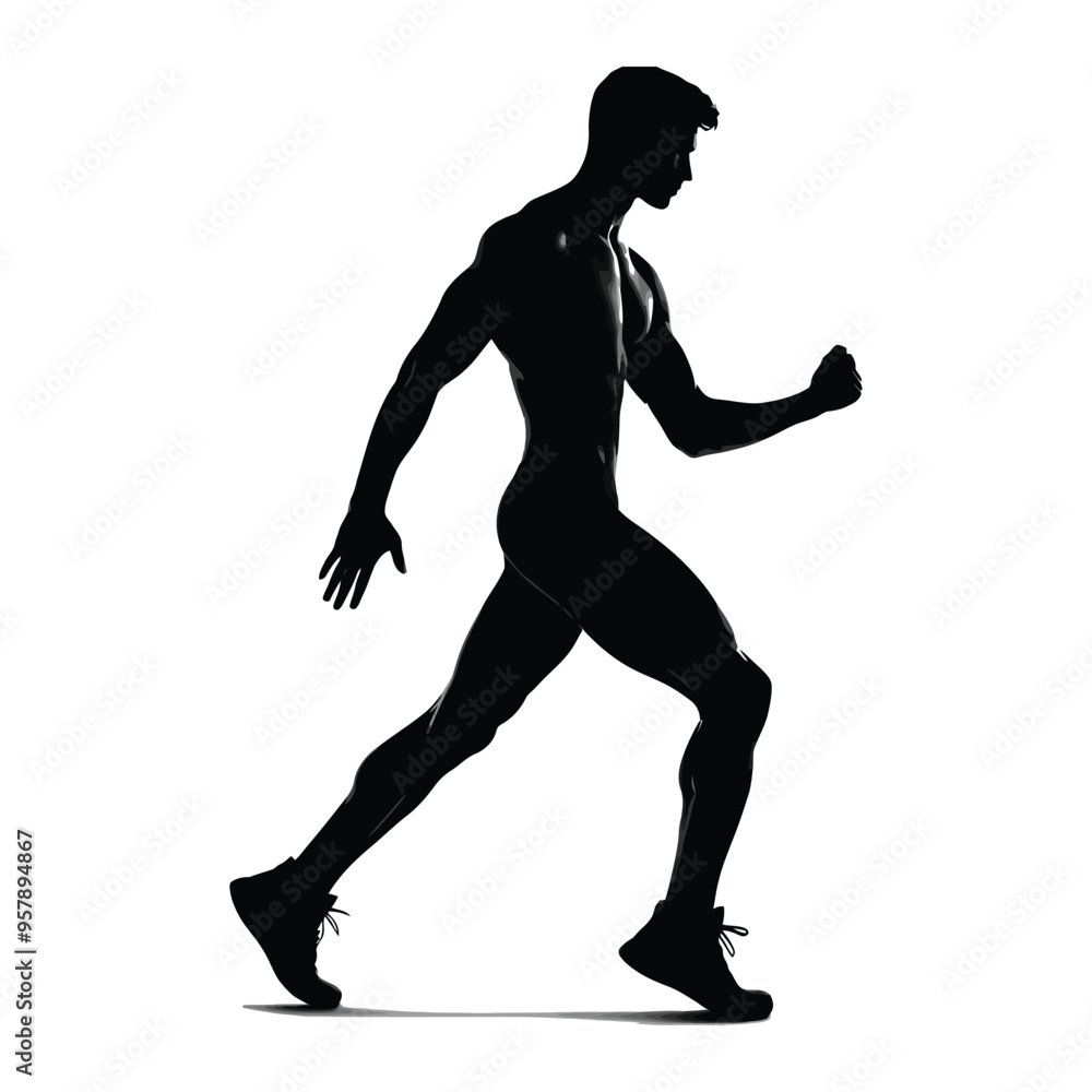 Silhouette of a Person Walking Silhouette of a Person Walking