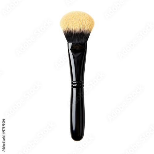 High-quality makeup brush with soft bristles and sleek black handle for flawless application. Ideal for foundation, powder, and blending.